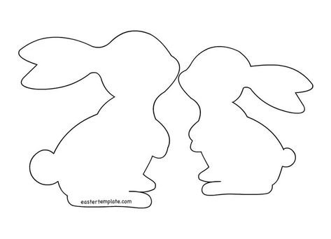 Пасхальный кролик трафарет