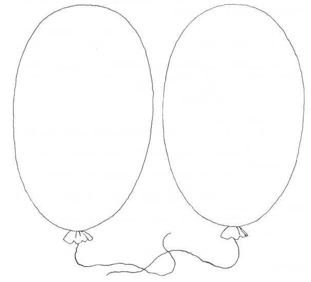 Воздушные шары трафарет для вырезания