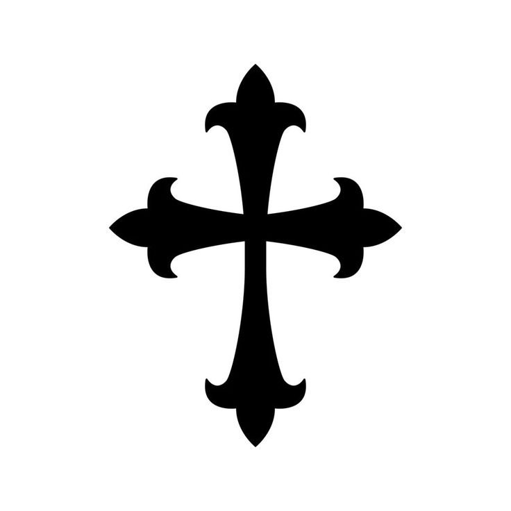 Крест трафарет