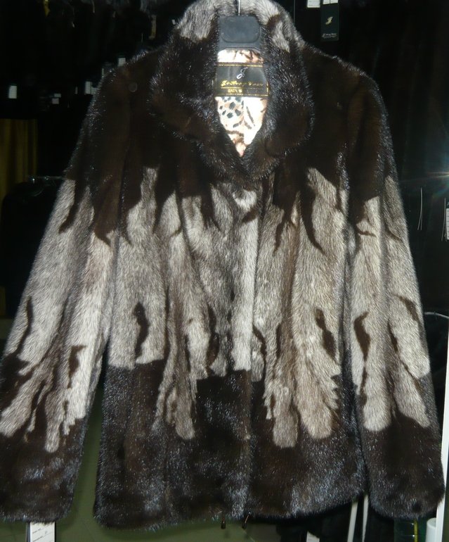 Шуба трафаретная норка