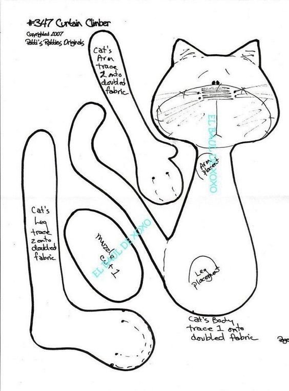 Кот Тильда с длинными лапами выкройка