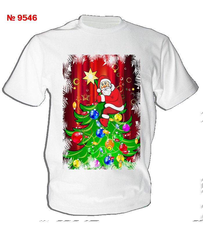 Новогодние принты на футболки