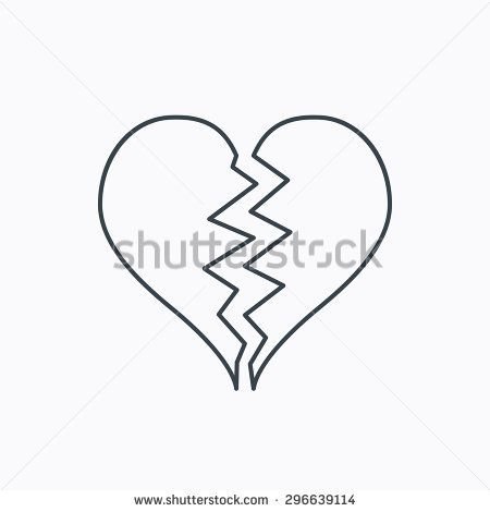 Эскиз разбитого сердца тату