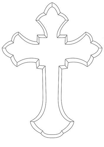 Крест трафарет для вырезания