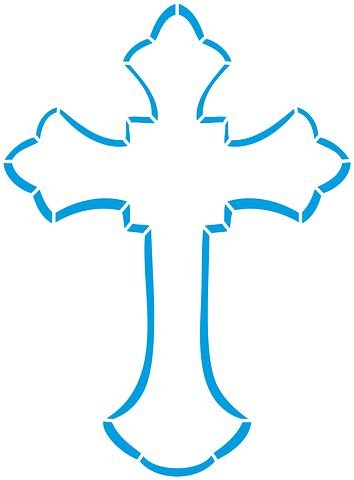 Православный крест трафарет