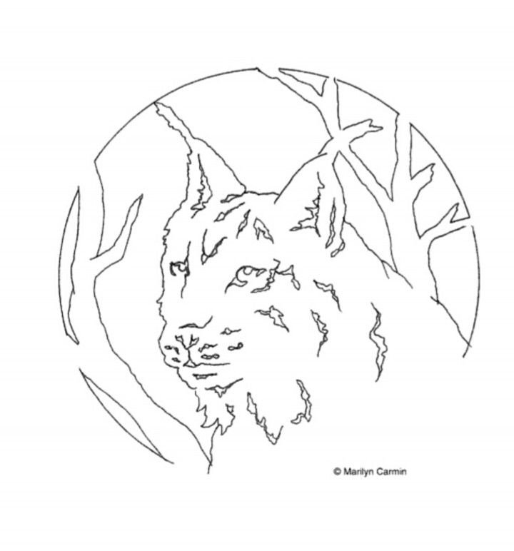 Рысь трафарет для вырезания