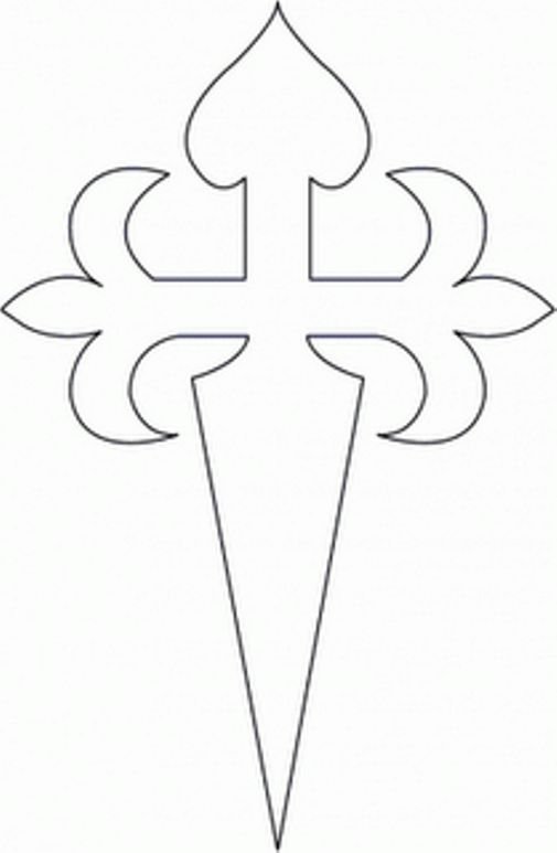 Крестик трафарет