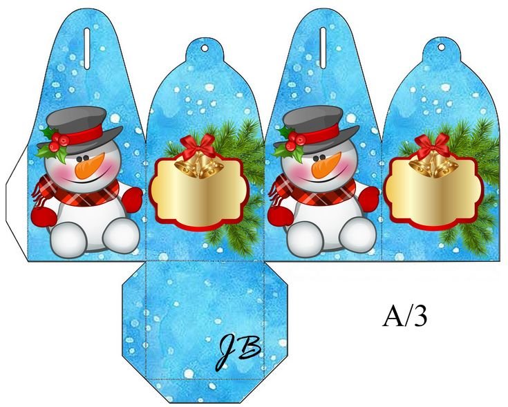 Новогодние коробочки печать