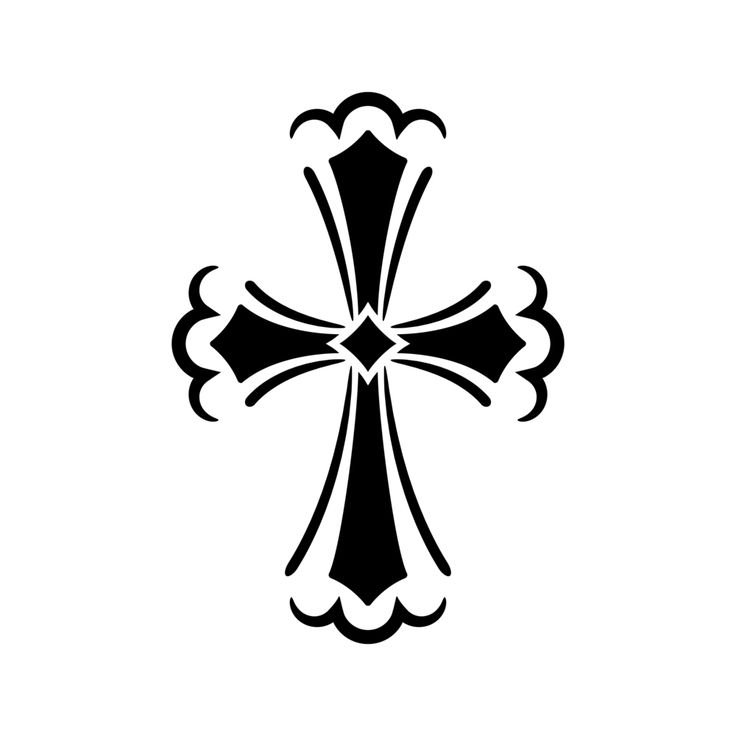 Крестик трафарет