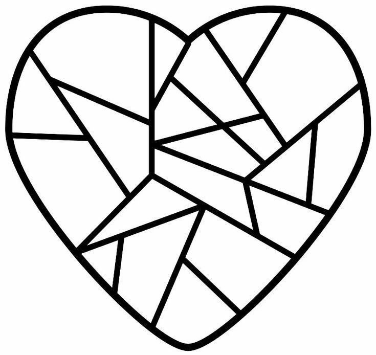Сердечки для раскрашивания