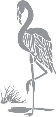 Силуэт Фламинго для вырезания