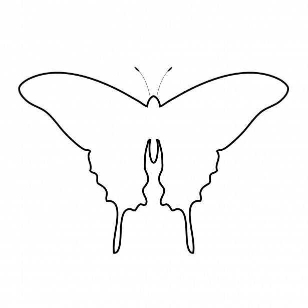 Бабочка контур для вырезания