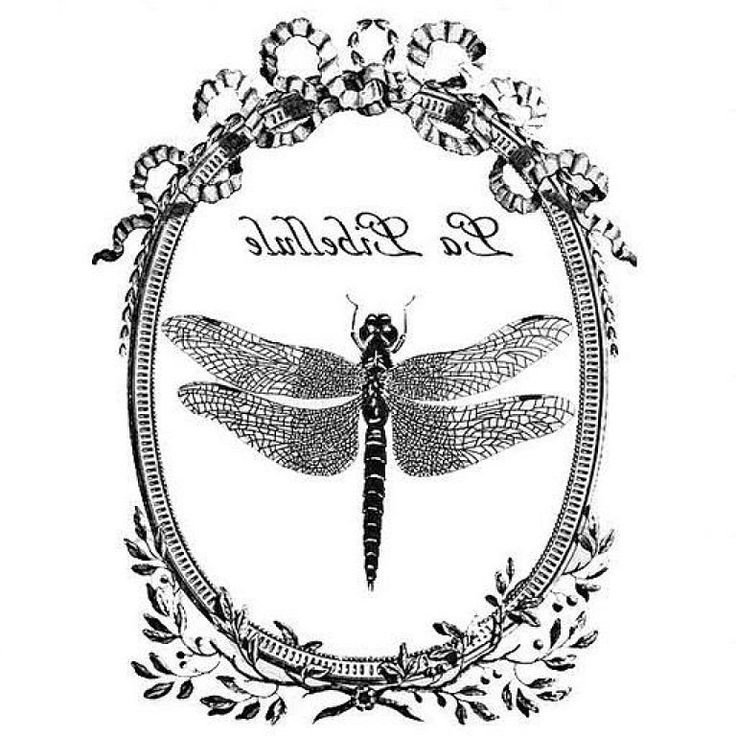 Этикетки для декупажа черно-белые