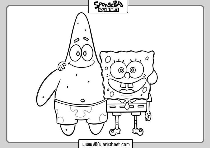 Спанч Боб раскраска