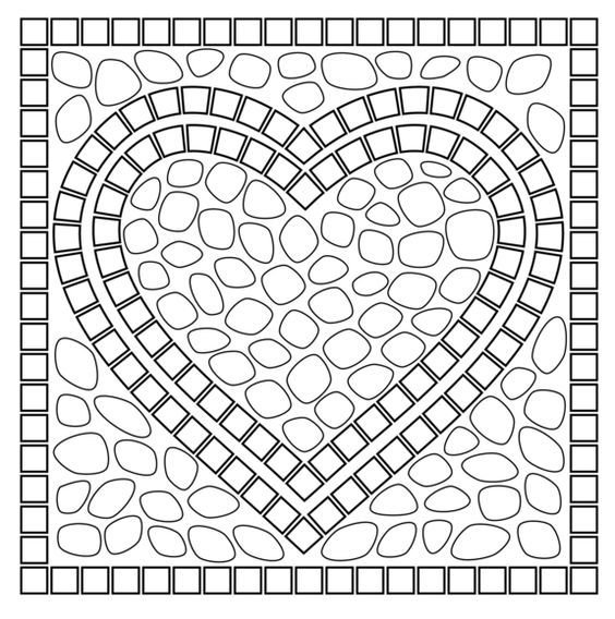 Раскраска мозаика для детей