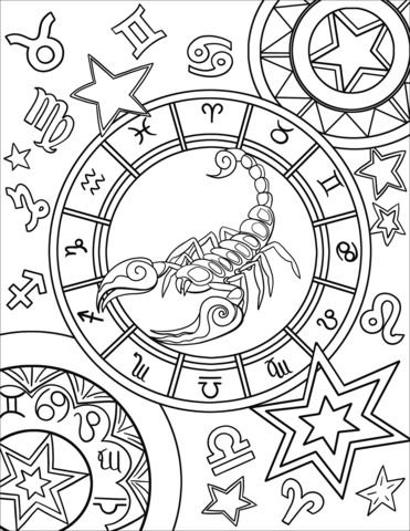 Знаки зодиака раскраска для детей