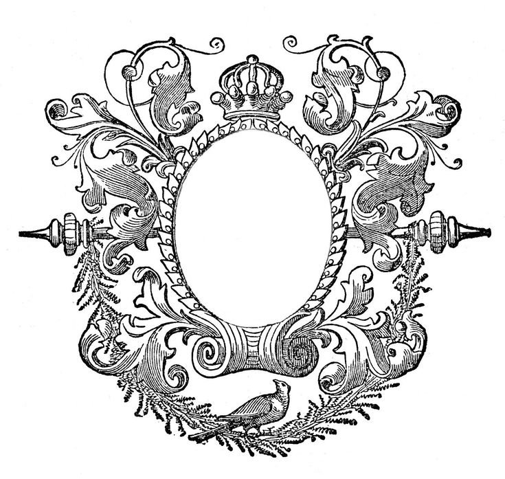 Круглая Винтажная рамка