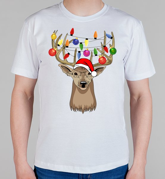 Новогодний принт на футболку