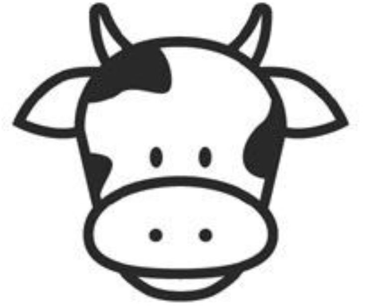 Морда коровы рисунок