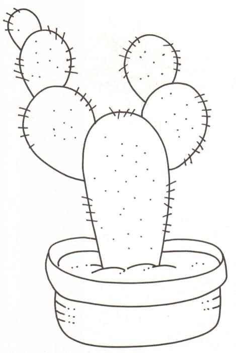 Кактус раскраска