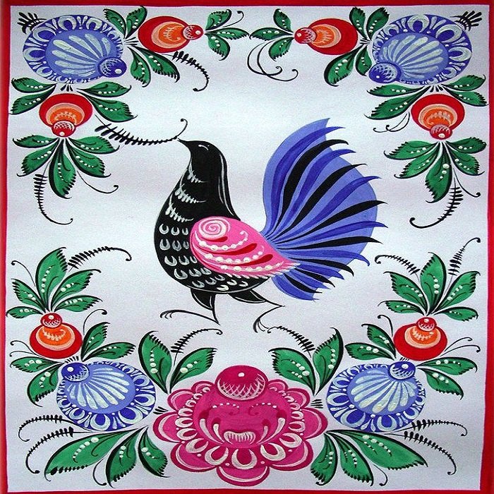 Городецкая роспись Городецкий фазан
