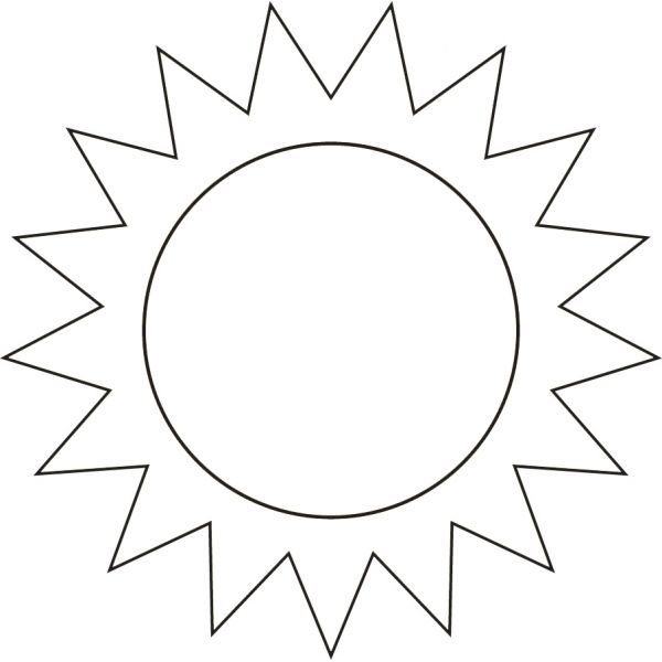 Солнышко раскраска для детей