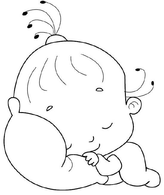 Трафарет новорожденного младенца