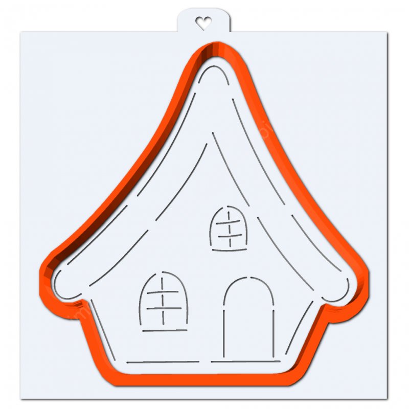 Домик контур для пряника