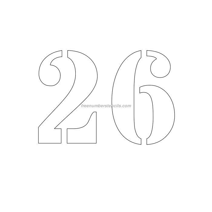 Цифра 27 трафарет для вырезания