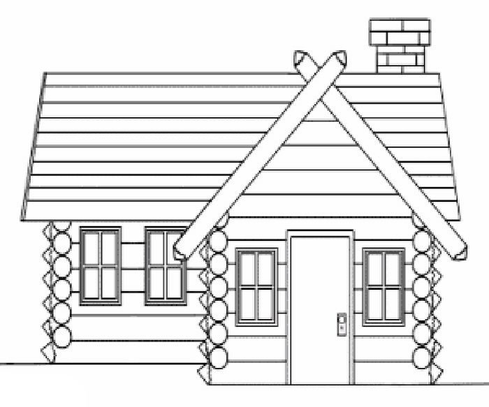 Изба раскраска