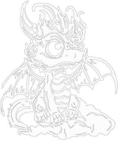 Трафареты драконов
