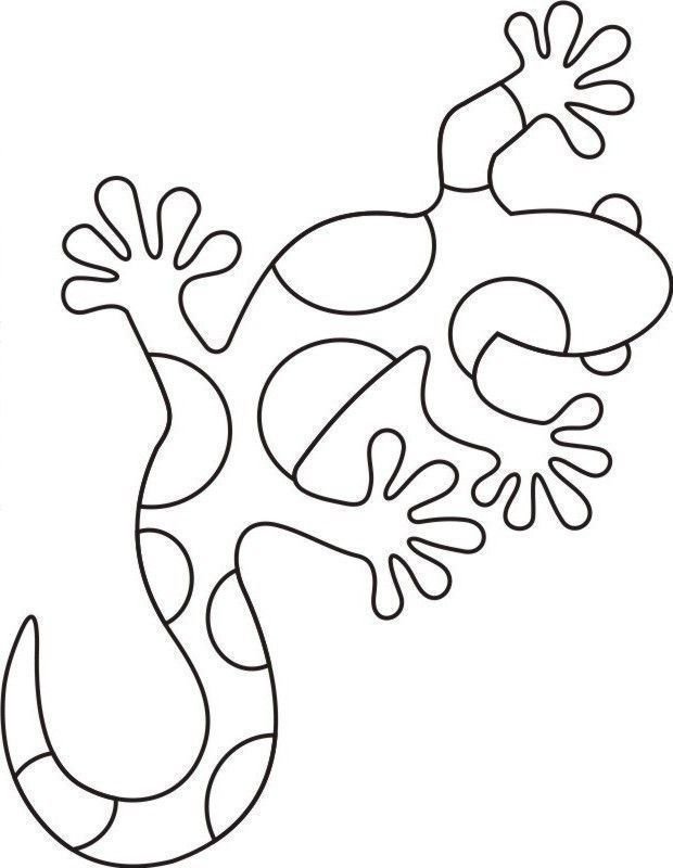 Трафарет ящерицы для вырезания