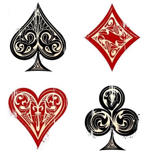 Масти карт символы