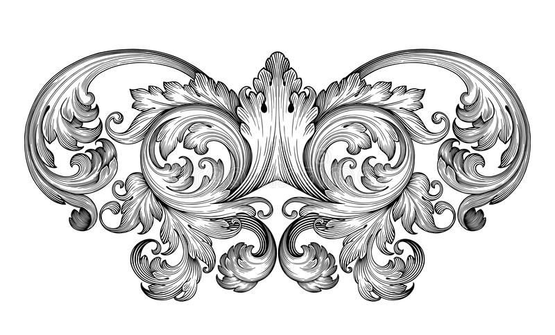 Орнамент Барокко акантовый завиток