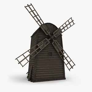 Ветряная мельница 3д модель