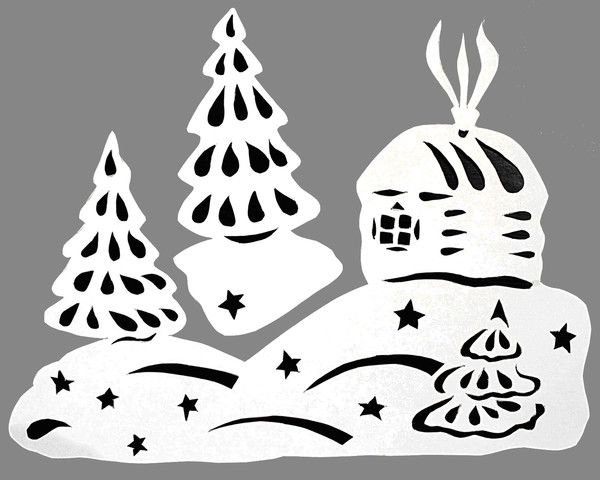 Сугробы трафареты на окна