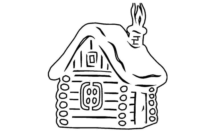 Домик трафарет