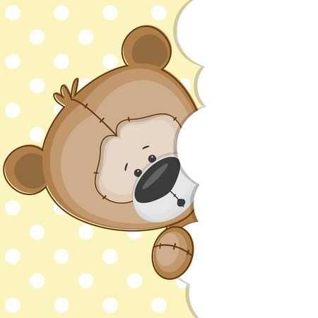 Мишка выглядывает