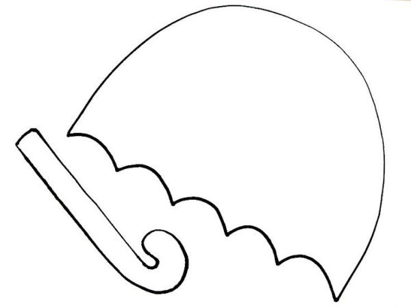 Трафарет ручки зонтика