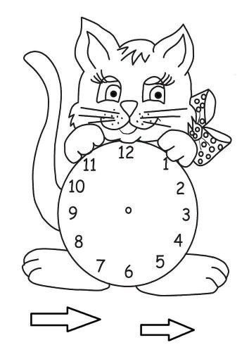 Часы для раскрашивания для детей