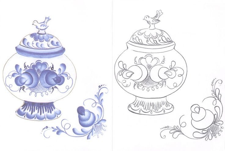 Посуда Гжель Гжельская роспись для детей