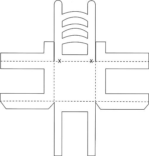 Развертка стула из бумаги