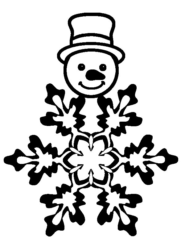 Снежинка Снеговик