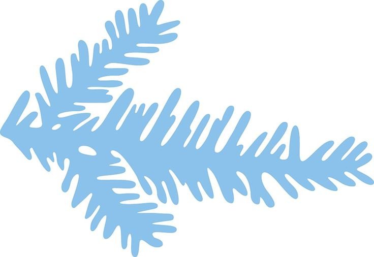 Еловая ветка трафарет на окно