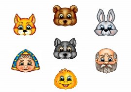 Герои сказки Колобок для пальчикового театра