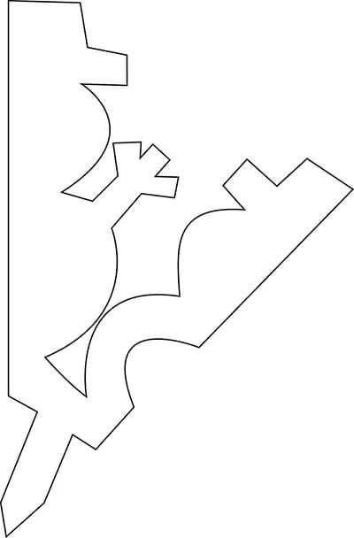 Снежинка Снеговик трафарет