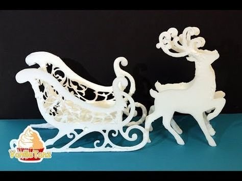 Новогодний торт сани олени
