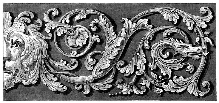 Ренессанс орнамент акантовый лист