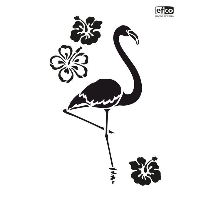 Фламинго трафарет