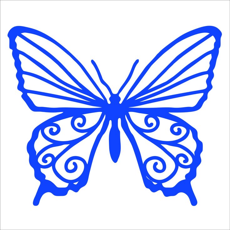 Трафареты бабочек для декора